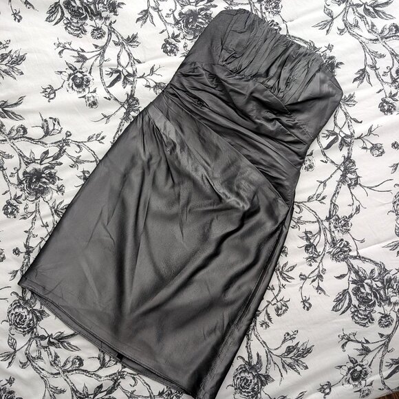 Mackenzie Michaels Strapless Mini Dress Grey Cocktail, Size 6/8 - Picture 3 of 5